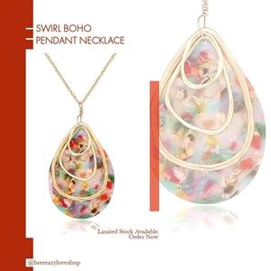 Swirl Boho Pendant Necklace